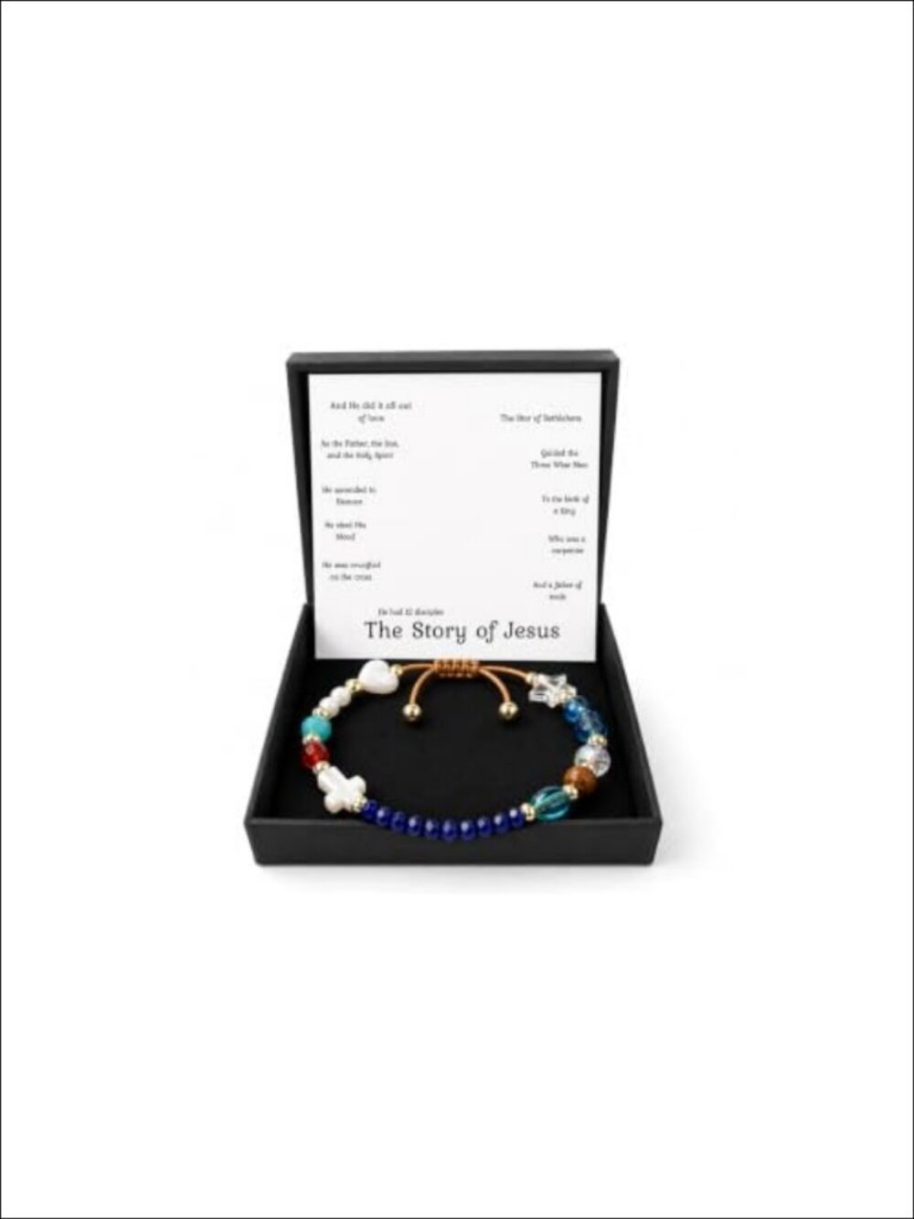 Christian Faith Natural Stone Beaded Wrap Bracelet With Card